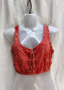 coral crop top