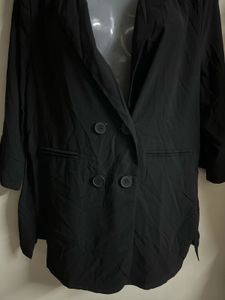 Classic Black Double-Breasted Blazer