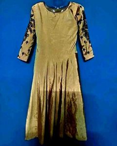 Elegant Golden Ethnic Gown