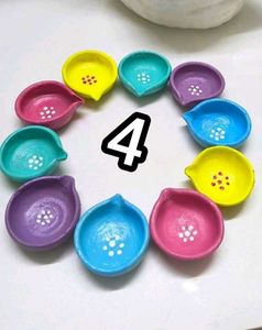 Hand-Painted Diya Set - Festive Decor