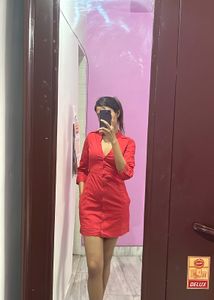 Mango Button Dress