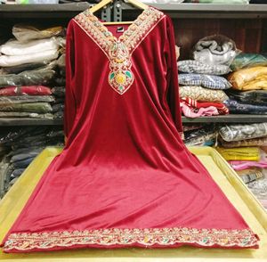 Heavy Embroidery Work Velvet Kurti Set