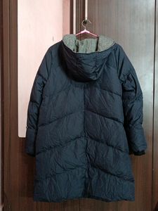 Navy Blue Puffer Coat ( Reversible)