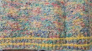 Handknitted woollen front open sleeveless Jacket