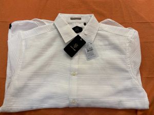 Men's White Striped Casual Shirt