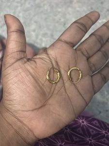 Classic Gold Textured Hoop Earrings
