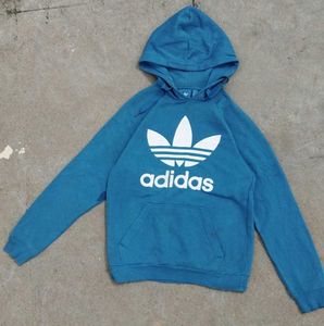 Adidas Blue Trefoil Hoodie