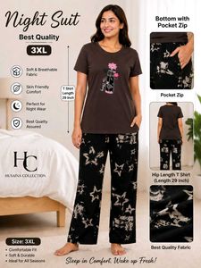 Comfortable Night Suit - Star Print