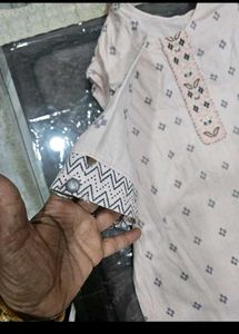 Light Pink Printed Kurta Set