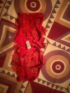 Red Lace Bra