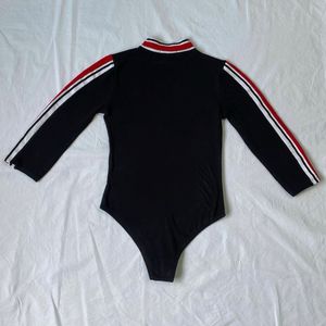 Retro Striped Bodysuit
