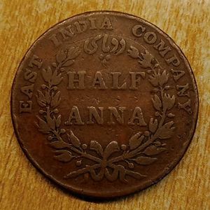 1835 East India Company Half Anna