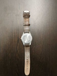 Classic Brown Leather Men's Analogue Strap Watch