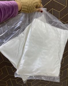 Set of 2 White Striped cushions