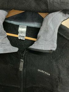 Quechua Black Zip-Up Hooded Jacket