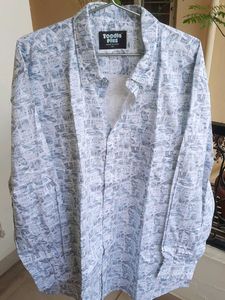 Patterned White Shirt