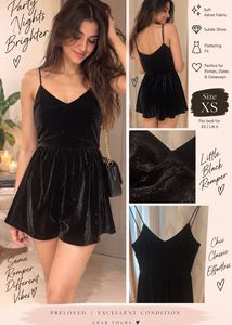 H&M Little Black Slip Romper Dress