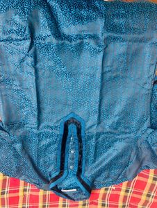 Men's Teal Brocade Kurta