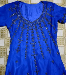 Elegant Blue Embroidered Kurta Set