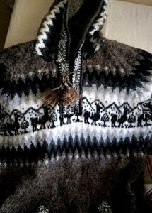 Unisex Wool Blend Hooded Sweater