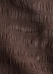Brown Textured Peplum Top