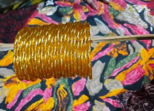 Golden Glass Bangles