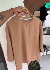 Comfortable Tan Textured Top