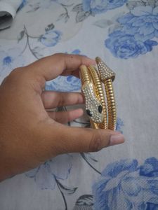 Anti tarnish Snake Design Bangle Bracelet