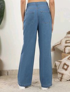 Shein Ribbon Detail Wide Leg Jeans