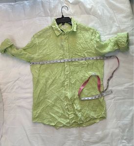 Men's Light Green Linen Shirt