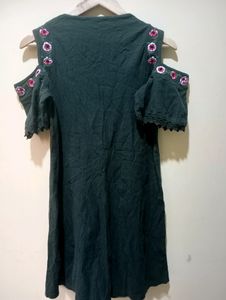 Chumbak Green Embroidery Top