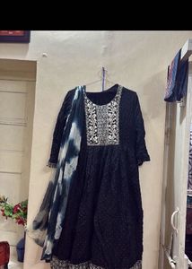 Elegant Black Kurta Set with Dupatta