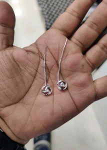 925 Sterling Silver Sui Dhaga Earrings With Hallma