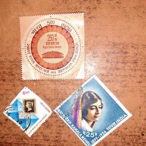 Set of 3 different shaped stamps