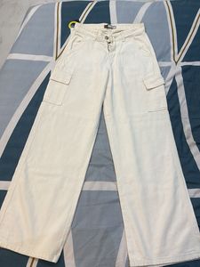 Off Duty India White Cargo Jeans – Brand New, Size