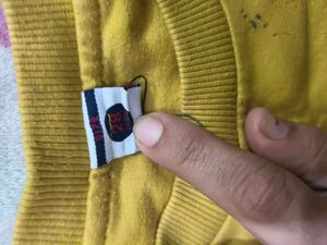 Vintage Yellow Unisex Sweat for 5-7 years kids