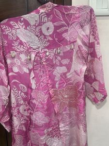 Bohemian Pink Floral Print Kurta