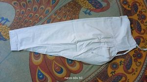 White Chiffon Georgette Top With Pant.