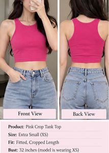 Vibrant Pink Ribbed Tank Top