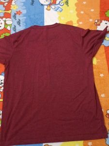 Maroon Graphic Print T-Shirt