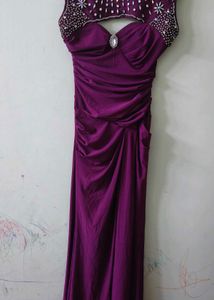 Elegant Embellished Purple Gown