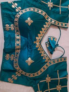 Stunning Teal Embroidered Blouse