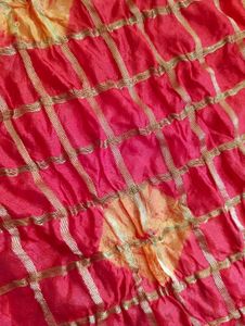 Vibrant Red Bandhani Dupatta