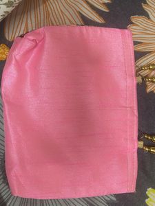 Pink Off-white Elegant Embroidered Clutch