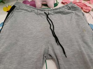 Grey Joggers with Dark Accents
