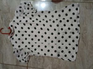 Chic Polka Dot Ruffle Top