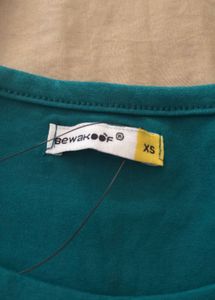 Teal Cut-Out T-Shirt Dress