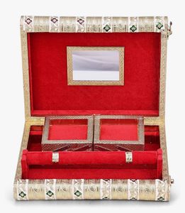 Gold Jewellery Vanity Box Organisers Fashionable