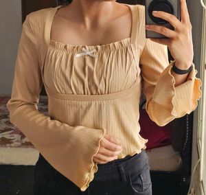Savana Ribbed Bell Sleeve Top | Size S