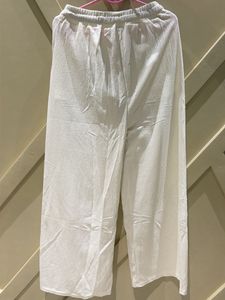 Cream Wide Leg Pants